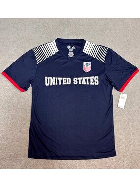 Icon Sports USA Soccer USMNT Game Day Jersey Shirt Navy NWT M L XL